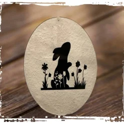 Acrylplatte - Osterei mit Aufdruck | Anhänger | Scheibe | Osterhase | Blumen