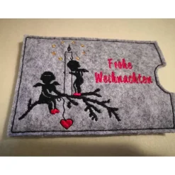 Adventkalender to go - Hülle aus Filz, bestickt