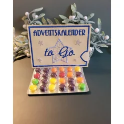 Adventkalender to Go bestickt, mit Blister, Mini-Adventskalender, Geschenk ,Mitbringsel, Sofortkauf