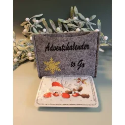 Adventkalender to Go, mit Blister, Mini-Kalender ,Geschenk ,Mitbringsel, Sofortkauf,Weihnachten,Personalisierbar