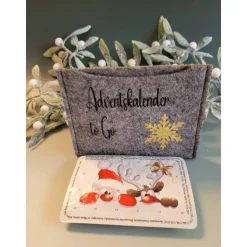 Adventkalender to Go, mit Blister, Mini-Kalender ,Geschenk ,Mitbringsel, Sofortkauf, Weihnachten,Personalisierbar
