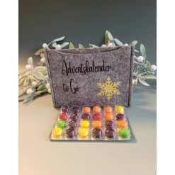 Adventkalender to Go, mit Blister, Mini-Kalender ,Geschenk ,Mitbringsel, Sofortkauf, Weihnachten,Personalisierbar