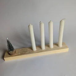 Adventkranz aus Holz ☆ Advent für den Schreibtisch☆ Adventholz Adventskranz