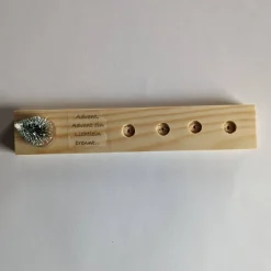 Adventkranz aus Holz ☆ Advent für den Schreibtisch☆ Adventholz Adventskranz