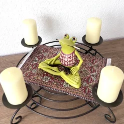 Adventsfrosch Adventkranz, Advent, Weihnachten, Frosch Adventkranz, Frosch Figur, witziger Adventkranz, Adventsdeko, 4 K