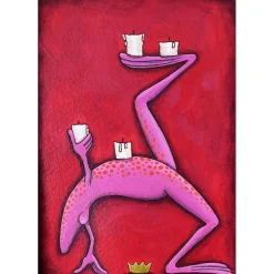 Adventsfrosch, immerwährend, Adventskalender, Adventkranz, Adventszeit, Weihnachtsdeko, Froschbild, witziges Bild, Froschkönig, Weihnachten