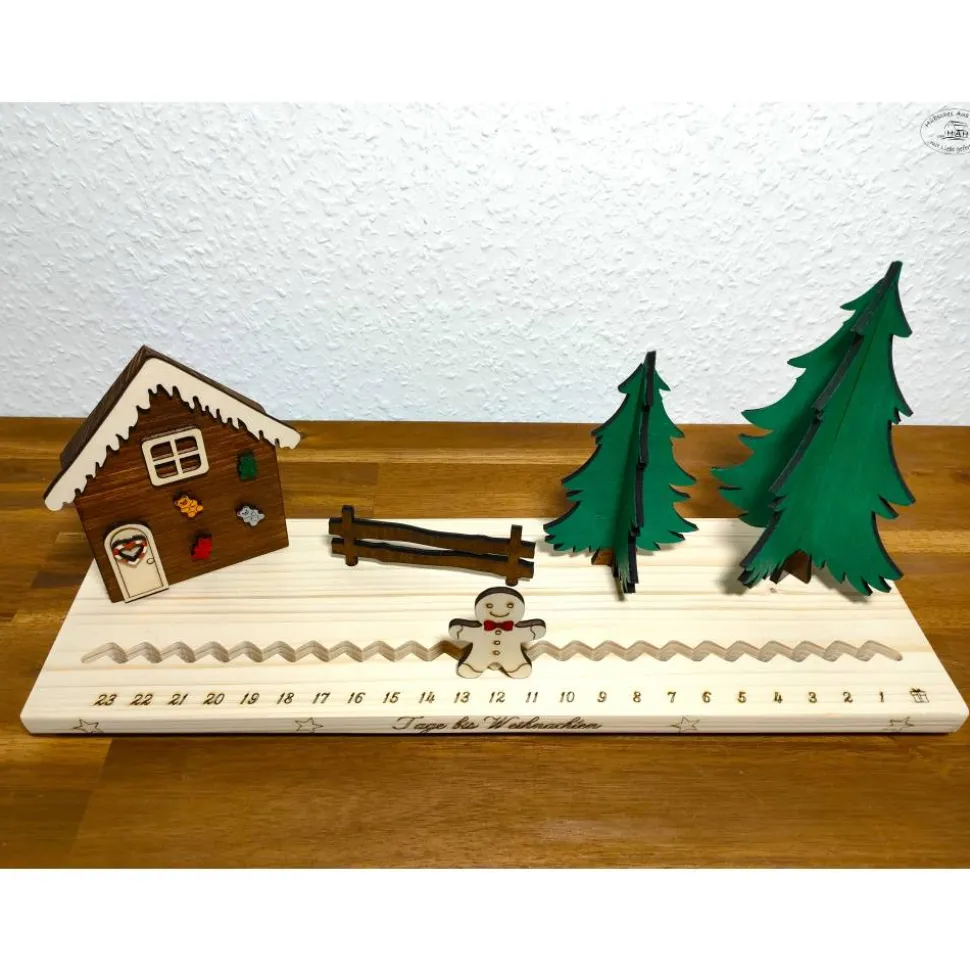 Adventskalender … Tage bis Weihnachten „Lebkuchenhaus“ I Adventskalender-Countdown / Weihnachtscountdown