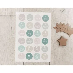 Adventskalender aus Musselin, für Mädchen, XXL Säckchen aus Stoff zum Befüllen, wieder verwendbar