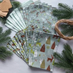 Adventskalender aus Stoff mit Stoffsäckchen zum Befüllen – Waschbar & Wiederverwendbar im Weihnachtsdesign