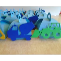 Adventskalender Baufahrzeug Weihnachtskalender Kinder Junge Zierschachteln Schachteln zum Befüllen Strassenbau