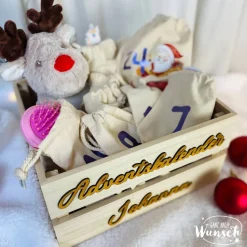 Adventskalender Box | Personalisierte Adventskiste aus Holz | Adventskalender zum Befüllen | Weihnachtskiste | Adventsbo