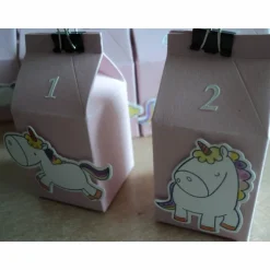 Adventskalender Einhorn Unicorn Weihnachtskalender kleine Milchschachteln Mädchen zum Befüllen Advent Weihnachten