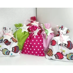 Adventskalender eule pink rosa Kalender Advent selber befüllen Säckchen Baumwolle Taschen Tüten Türchen Weihnachten