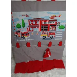 Adventskalender Feuerwehr – wandelbar zum Wandutensilo, handgemacht, 90x100 cm