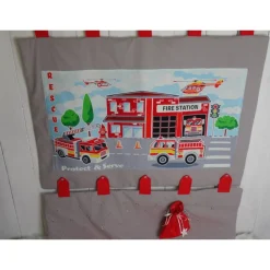 Adventskalender Feuerwehr – wandelbar zum Wandutensilo, handgemacht, 90x100 cm