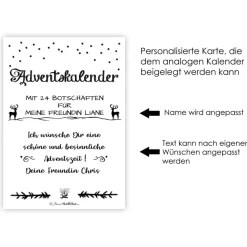 Adventskalender FREUNDSCHAFT mit 24 Botschaften für die beste Freundin oder den besten Freund Weihnachtskalender Advent