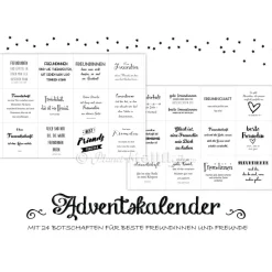 Adventskalender FREUNDSCHAFT mit 24 Botschaften für die beste Freundin oder den besten Freund Weihnachtskalender Advent