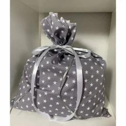 Adventskalender grau grün Stern Kalender Advent selber befüllen Säckchen Baumwolle Taschen Tüten Türchen Weihnachten