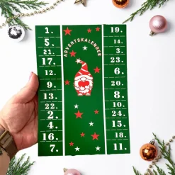 Adventskalender Gutschein Karte Partner Weihnachtsgeschenk Wichtel