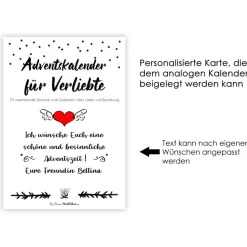 Adventskalender LIEBE Zitate Adventskalender für Paare Adventskalender Geschenk Adventkalender für Paare