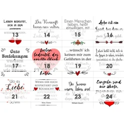 Adventskalender LIEBE Zitate Adventskalender für Paare Adventskalender Geschenk Adventkalender für Paare