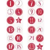 Adventskalender Papiertüten mit Sticker rot weiß | Weihnachtskalender