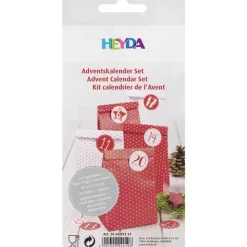 Adventskalender Papiertüten mit Sticker rot weiß | Weihnachtskalender
