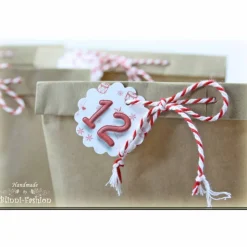 Adventskalender Papiertüten zum Befüllen in rot, blau oder grün, 14 x 22 cm für Kinder und Erwachsene, Advent, Nikolaus Adventkalender