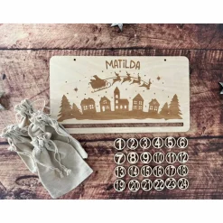 Adventskalender, personalisiert, verschiedene Formen, Weihnachten, Weihnachtskalender, Weihnachtsdekoration, Advent