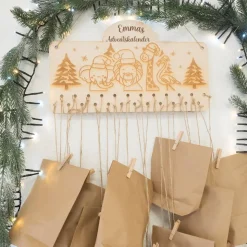Adventskalender personalisiert zum Befüllen Kinder - Motiv Weihnachts Tiere Arche NOAH - DIY Adventskalender Kraftt&