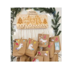 Adventskalender personalisiert zum Befüllen Kinder - Motiv Weihnachts Tiere Arche NOAH - DIY Adventskalender Kraftt&