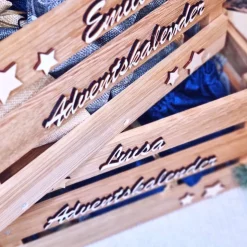 Adventskalender personalisiert | Adventskalender Kinder | Holzkiste  Weihnachten | Geschenke für Kinder | Adventskiste
