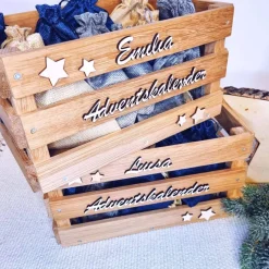 Adventskalender personalisiert | Adventskalender Kinder | Holzkiste  Weihnachten | Geschenke für Kinder | Adventskiste