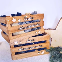 Adventskalender personalisiert | Adventskalender Kinder | Holzkiste  Weihnachten | Geschenke für Kinder | Adventskiste