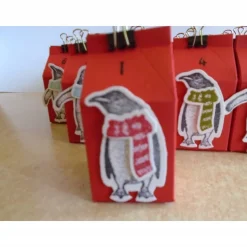 Adventskalender Pinguin SONDERANGEBOT Weihnachtskalender kleine Milchschachteln Junge Mädchen zum Befüllen