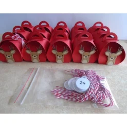 Adventskalender Rentier Elch Weihnachtskalender Kinder Zierschachteln Schachteln zum Befüllen Advent Erwachsene