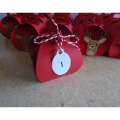 Adventskalender Rentier Elch Weihnachtskalender Kinder Zierschachteln Schachteln zum Befüllen Advent Erwachsene