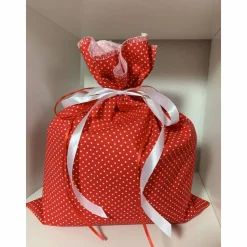 Adventskalender rot weiß Kalender Advent selber befüllen Säckchen Baumwolle Taschen Tüten Türchen Weihnachten