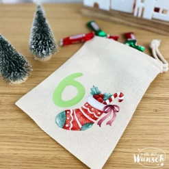 Adventskalender Säckchen 24 Türchen | Adventssäckchen mit Zahlen | Adventskalender