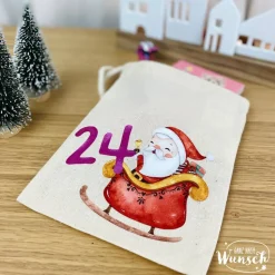 Adventskalender Säckchen 24 Türchen | Adventssäckchen mit Zahlen | Adventskalender