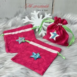 Adventskalender Säckchen 2025 handgefertigt nachhaltig wiederverwendbar Geschenkbeutel XXL