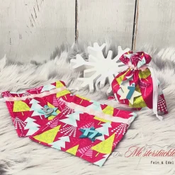 Adventskalender Säckchen 2025 handgefertigt nachhaltig wiederverwendbar Geschenkbeutel XXL