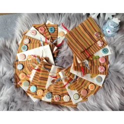 Adventskalender Säckchen Bärchen Streifen – Nachhaltig, handgefertigt & individuell befüllbar