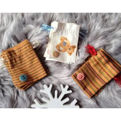 Adventskalender Säckchen Bärchen Streifen – Nachhaltig, handgefertigt & individuell befüllbar