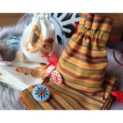 Adventskalender Säckchen Bärchen Streifen – Nachhaltig, handgefertigt & individuell befüllbar