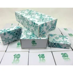 Adventskalender selber Befüllen, smarad grün Eiskristall, 26 mini-box, plus 2 big box, Zahlen 1-24, Advent