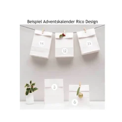 Adventskalender Set Papiertüten weiß
