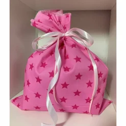 Adventskalender Stern pink Kalender Advent selber befüllen Säckchen Baumwolle Taschen Tüten Türchen Weihnachten
