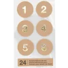 Adventskalender Stickerzahlen aus Kraftpapier