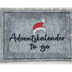 Adventskalender to go, bestickt, Nikolaus, Advent, Vorweihnacht, Geschenk, Mini-Kalender, Vorfreude, Weihnachten !